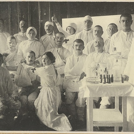 Перевязочная военного госпиталя Красного Креста.1914 год, Нежин